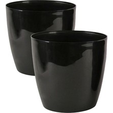 Empressco 2 Adet Yakut Parlak Dekoratif Plastik Çiçek Masa Saksısı 4,4 Litre Iç & Dış Mekan Saksı Seti - Fiyatı, Yorumları