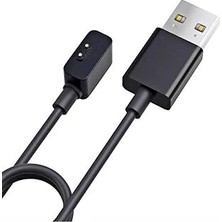 Nacario Constraın Siyah Xiaomi ile Uyumlu Mi Band 7 Pro ile Uyumlu USB Şarj Kablosu,
