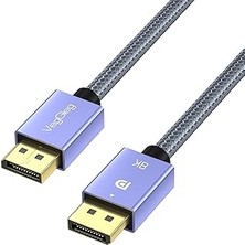 Nacario Veggieg 8K/60Hz 4K/165Hz 2K/240Hz Displayport 1.4 Kablo 1.5 Metre