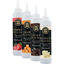 Nacario By Tüfekçi 4'lü Dekor Sos Avantajlı Paket Çilek Karamel Çikolata Beyaz Çikolata 750 G