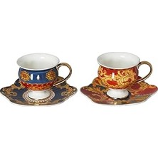 Nacario Lucky Art Clarissa Bone Dörtlü Çay Fincanı Seti