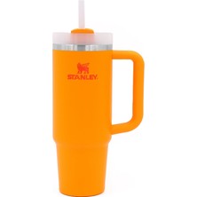 Stanley Quencher .o Flowstate Tumbler Pipetli Termos 0,88 L Turuncu, Uzun Süre Sıcak/soğuk Tutar, Da