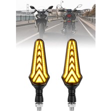 Dekohop Motosiklet LED Sinyal Lambası Universal Drl Kayan Sinyal ve Gündüz LED Sarı