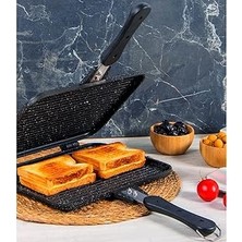 Nacario Usta Tostçu Granit Döküm Ocak Üstü El Tost Makinesi ST-101 | Çıkarılabilen Plakalar�