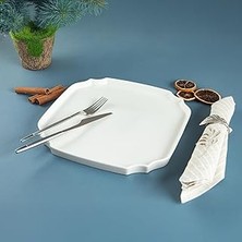Nacario Aryıldız Lunar Kare Servis Tabağı Modern Tasarım Renkli 27 cm