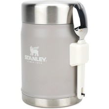 Stanley Classic Legendary Klasik Kaşıklı Yemek Termosu 0,40 L Açık Gri, Uzun Süre Sıcak/soğuk Tutar,