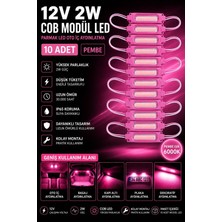 Kuzey Aksesuar 12V 2W Cob Modül LED Parmak LED Oto Iç Aydınlatma 10 Adet