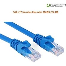 Nacario Ugreen Cat 6 U/utp Lan Ethernet Kablosu, 2 Metre, Mavi, 11202