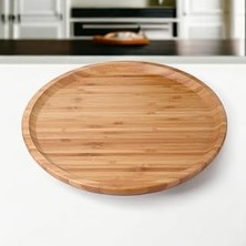 Nacario Deconox Bambu Lüx Yuvarlak Servis 30 * 30CM, Sunumluk & Çerezlik Sunum Tabağı