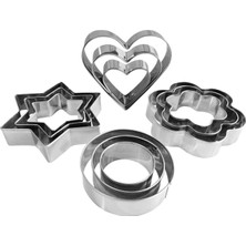 Empressco 12 Parça Metal Kurabiye Kalıbı Seti, Çelik, Dayanıklı ve Kullanışlı