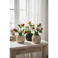 Empressco 3ü 1 Arada Nar Şeftali Limon Mini Saksıda Yapay Meyve Ağacı - Fiyatı, Yorumları