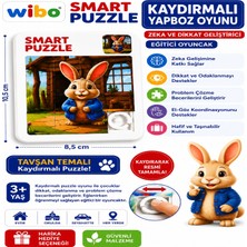 Wibo Kaydırmalı Puzzle Yapboz Oyunu Tavşan Temalı Zeka ve Dikkat Geliştirici Eğitici Oyuncak