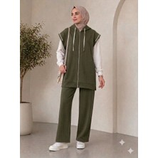 Aymiraa Kadın Spor Yelekli Üçlü Tesettür Takım