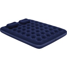 Bestway Çift Kişilik Şişme Yatak + 2 Yastık + Pompa + Tamir Yaması 203X152X22 Cm, Hızlı Şişirme, Pra
