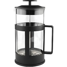 Nacario Kanji 350 ml Cam French Press – Isıya Dayanıklı Cam, Paslanmaz Çelik Filtreli, Siyah R