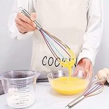 Nacario Yenigeldi 1 Adet Renkli Silikon Yapışmaz Çırpıcı Pratik Yumurta Çırpıcı Yemek Piş