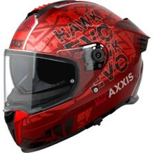 Axxis Kapalı Kask Hawk Evo Sv C5 Let's Ride Mat Kırmızı