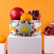 Nacario Emaylab Mısharu 18 cm Dekoratif Emaye Salata Kasesi, Sunum Kasesi,