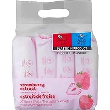 Nacario Miniso Çilek Kokulu Islak Mendil 20X4 Adet, 2012860510108