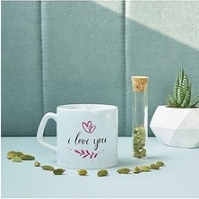 Nacario Hediyesepeti I Love You Baskılı Kahve Bardağı Kupa Bardak