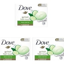 Nacario Dove Beauty Cream Bar Katı Güzellik Sabunu Fresh Touch Nemlendirici Etkili, 90 G 3lü Pake