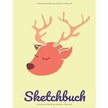 Nacario Sketchbuch: Braunes Hirsch Design Heft Mit Den Blanko Seiten Für Skizzen Zeichnen Und Malen