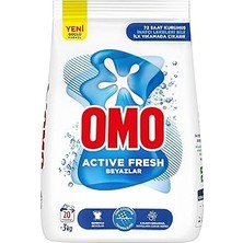Nacario Omo Active Fresh Beyazlar 20 Yıkama Toz Çamaşır Deterjanı 3 kg
