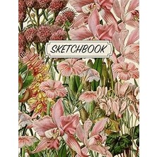 Nacario Floral Sketchbook: Large Blank Paper Drawing Notebook For Art, Doodling, And Designing | Pas