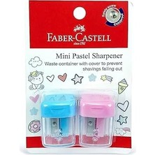 Nacario Faber-Castell Faber Castell Minibox Kalemtıraş 2 Parça, Blister Kartlı, Çeşitli Renkle