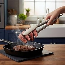 Nacario Deconox Mutfak Maşası Yemek Izgara Salata Barbekü Kızartma Maşası, Isıya Dayanıklı