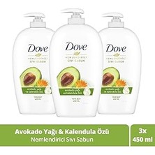 Nacario Dove Nemlendirici Sıvı Sabun Avokado Yağı ve Kalendula Özü 450 ml X3 Adet