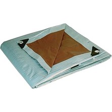 Nacario 212167 cm Dry Top Heavy Duty Gümüş/kahverengi Ters Çevrilebilir Tam Boy 10 Mil Poly Bran
