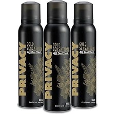 Nacario Privacy Gold Men Deodorant 3X150ML