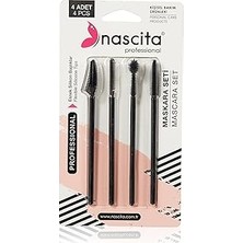 Nacario Nascita 4'lü Silikon Tasarım Maskara ve Kaş Şekillendirme Fırçası