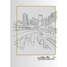 Nacario Sketchbook: City Scene, Large 8.5" x 11", 110 Pages, Perfect For Everyone, Crayons, Pencils,