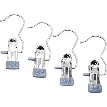 Nacario 4 Pcs Kıskaçlı Taşınabilir Çok Amaçlı Tekli - Metal Askı Silikon Kılıf Uçlu (4172)