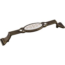 Nacario Palmira Eskitme Antik Sarı Metal Kulp (128 mm - 12.8 Cm) Mobilya Mutfak Çekmece Dolap Kulp