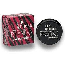 Nacario Lip & Cheek Scarlet Realness, Organik ve Vegan Sertifikalı, 9 gr