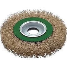 Nacario Troy T 27704/125 Saçaklı Daire Fırça, Yeşil/gri/prinç, 125 mm