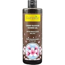 Nacario Naturix Duş Jeli 400ML - Tüm Cilt Tipleri Için (Naturix Japon Kiraz Çiçeği Duş Jeli