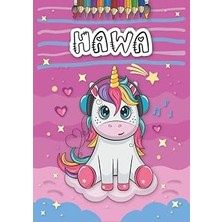 Nacario Independently Published Hawa: Personalized Coloring Book For Hawa | Theme: Unicorn | Birthda