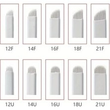 Nacario Biomaser 7cf Kıl Tekniği Microblading 10 Adet Kalıcı Makyaj 0.25MM Iğne