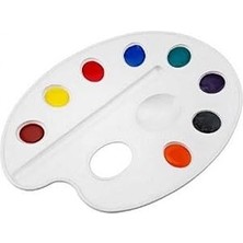 Nacario Brons Resim Paleti Plastik Küçük, Beyaz, BR-217