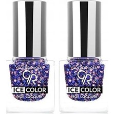 Nacario Golden Rose Ice Color Nail Lacquer Glitter NO:228 - Oje 2li Paket