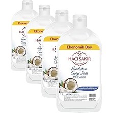 Nacario Hacı Şakir Hindistan Cevizi Sütü Sıvı El Sabunu, 1500 ml (4 Paketi)