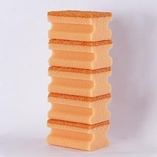 Nacario Everklean 5'li Oluklu Turuncu Ekonomik Tırnak Korumalı Bulaşık Süngeri
