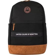 Nacario United Colors Of Benetton Üç Bölmeli Retro Erkek Çocuk Sırt Çantası - Siyah - Günlü