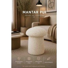 Muba Online Luxury Mantar Puf – Ithal Bukle Kumaş, Modern & Zarif