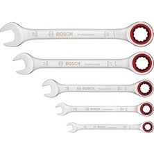 Nacario Bosch Professional, Cırcırlı Anahtar Seti, Anahtar Takımı 5 Parça, 8,10,13,17,19MM, 16