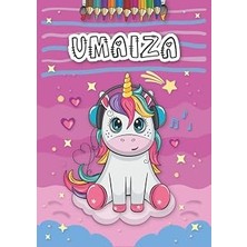 Nacario Umaiza: Personalized Coloring Book For Umaiza | Theme: Unicorn | Birthday Gift For Girl, Dau